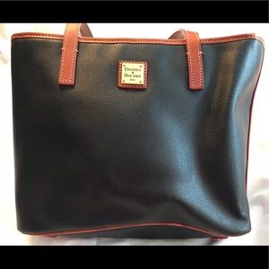Dooney & Bourke Pebble Leather Tote in Black.
